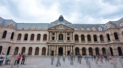 Les Invalides Hyperlapse Stock Footage 25137011