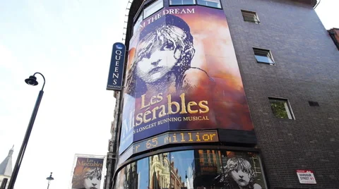 Les Miserables billboard Stock Footage 40360152