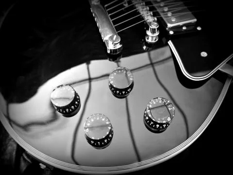 Les Paul Guitar close-up Stock Photos