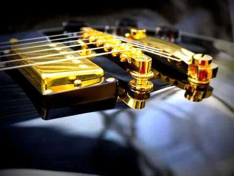 Les Paul Guitar close-up 库存照片