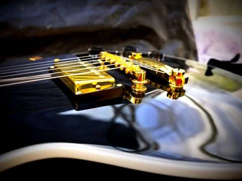 Les Paul Guitar close-up 库存照片