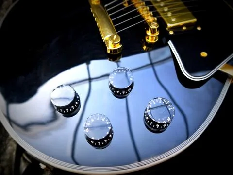 Les Paul Guitar close-up 库存照片