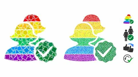 For lesbian Composition Icon of Bumpy Parts Stock Illustration