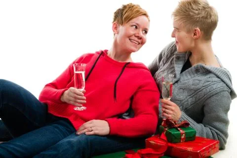 Lesbian couple Foto stock