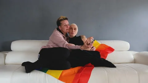 Lesbian couple talking Stock Footage 153669709