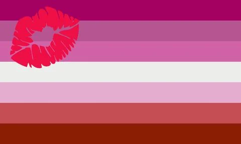 Lesbian flag. Pomade. Illustrazione stock