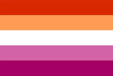 Lesbian Flag, rectangular shape icon Stock Illustration