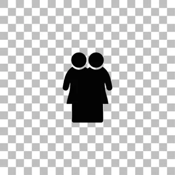 Lesbian icon flat Stock Illustration