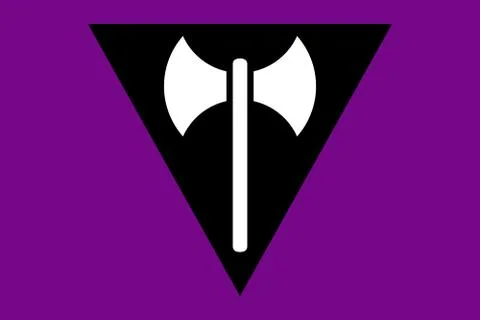 Lesbian Labrys Pride Flag 스톡 일러스트