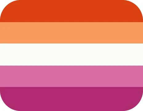 Lesbian Lgbt Pride Flag Rounded Icon Stock Illustration