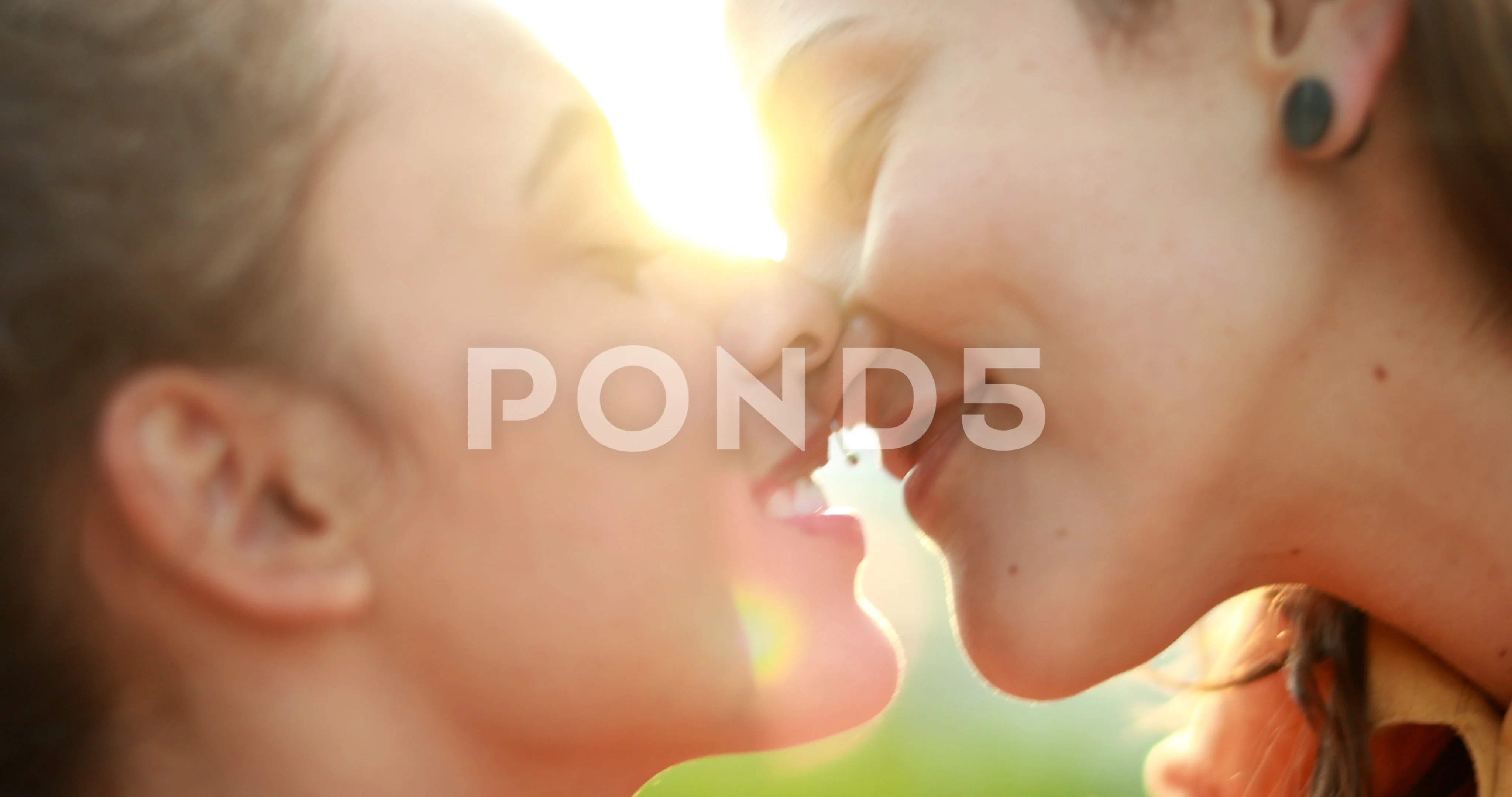 Lesbian Passionate Kissing