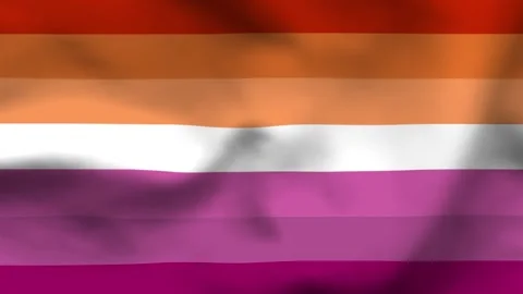 Lesbian Pride Flag 7 Stripe Fabric Texture Stock Footage 336182699