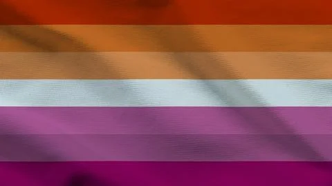 Lesbian Pride Flag 7 Stripe Fabric Texture Stockillustratie