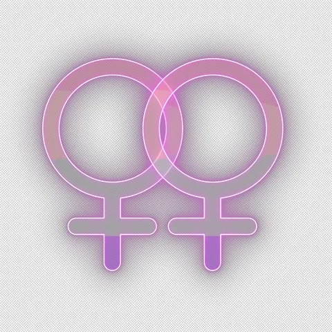 Lesbian Symbol over transparent Stock Footage 276439854