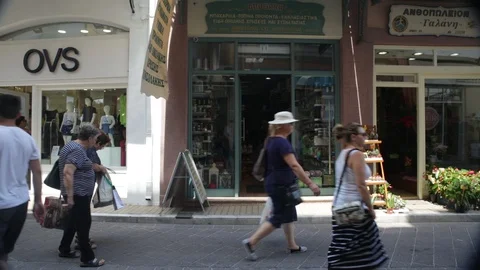Lesbos market Stock Footage 86999599