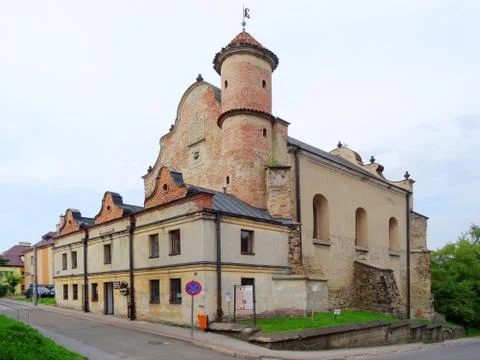 Lesko Synagogue, built in the first half of the 17th century, Bieszczady PL Stock Photos