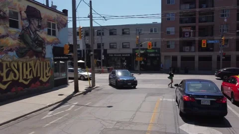 Leslieville mural 库存影片 199337407