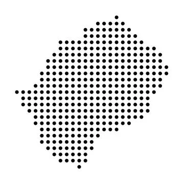 Lesotho dotted vector map Illustrazione stock