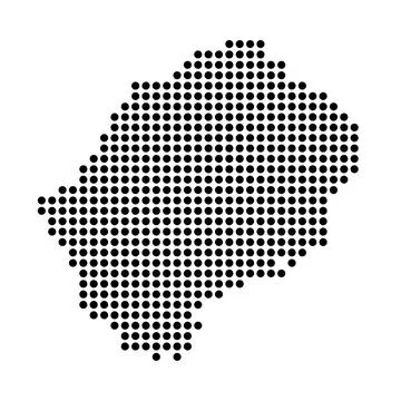 Lesotho dotted vector map Stock Illustration