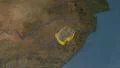 Lesotho extruded. Blue Marble. 4k or 4k+ Resolution