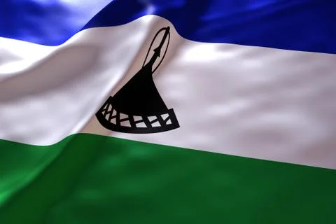 Lesotho flag background Stock Illustration