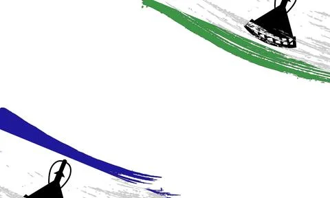 Lesotho Flag with Brush Stroke Effect, Grunge brush stroke. Watercolor pain.. Illustrazione stock