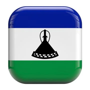 Lesotho flag icon image Stock Illustration