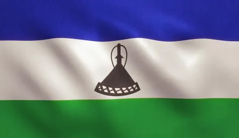Lesotho Flag Stock Illustration