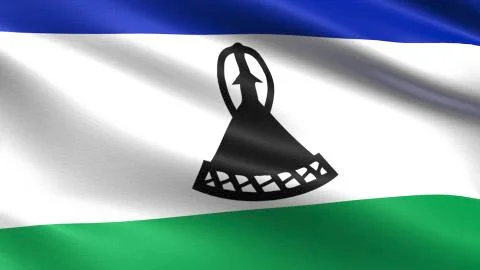 Lesotho Flag Stockillustratie
