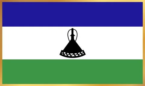 Lesotho Flag Illustration Stock Illustration