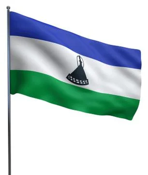 Lesotho Flag Image Stock Illustration