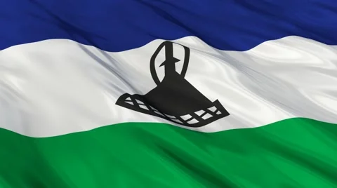 Lesotho flag Seamless Stock Footage 49087478