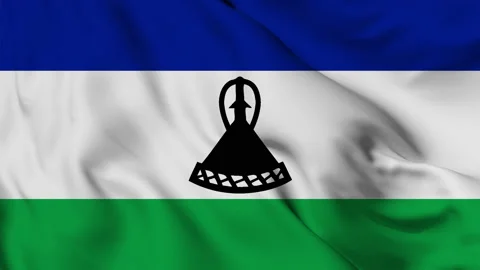 Lesotho flag seamless waving animation Stock Footage 168214766
