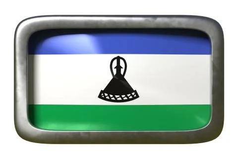 Lesotho flag sign Stock Illustration