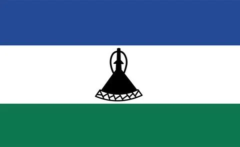 Lesotho flag vector Illustartion Illustrazione stock