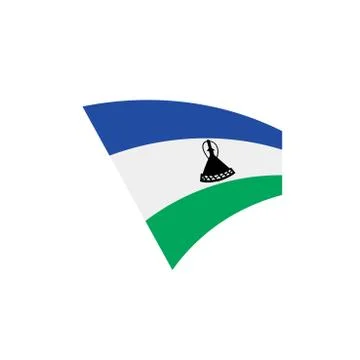 Lesotho flag, vector illustration Stock Illustration