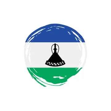 Lesotho flag, vector illustration Stock Illustration