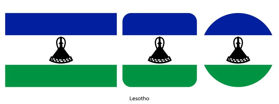 Lesotho flag, vector illustration Stock Illustration