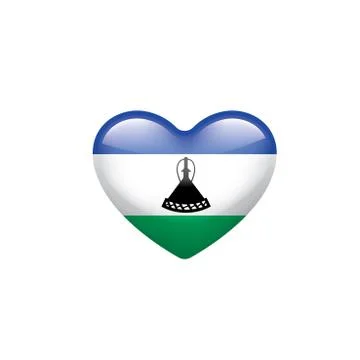 Lesotho flag, vector illustration on a white background Stock Illustration