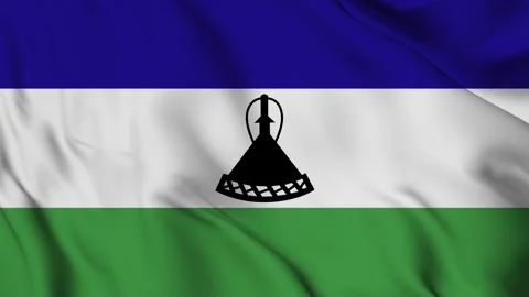 Lesotho flag Waving Stock Footage 294135423