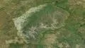 Lesotho, glide over the map, outlined 4k or 4k+ Resolution