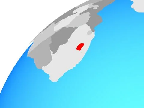 Lesotho on globe Stock-Illustration