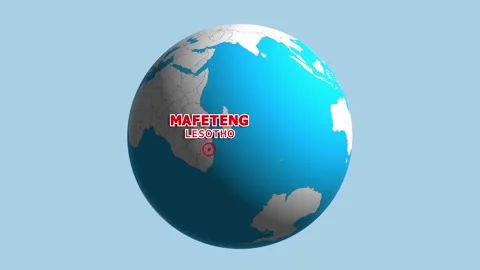LESOTHO MAFETENG ZOOM IN FROM SPACE Stock Footage 177513837