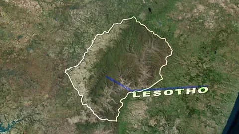 Lesotho Map Animation Stock Footage 273588208