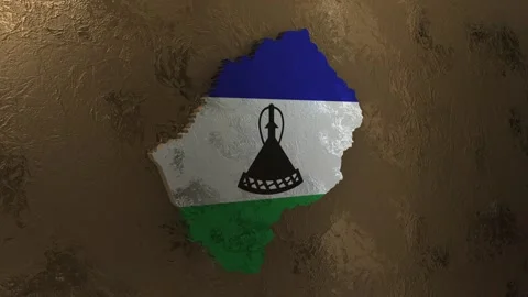 Lesotho Map Stock Footage 279139468