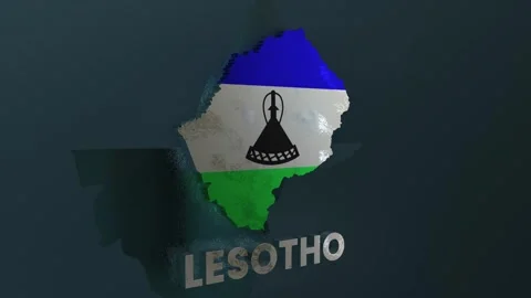 Lesotho Map Stock Footage 279751124
