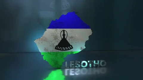 Lesotho Map Stock Footage 283077142