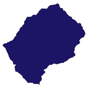 Lesotho Map silhouette Vector illustration Eps 10 Stock Illustration