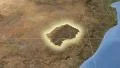 Lesotho on maps - outlined and glowed. Neighbourhood. Set of animations. 4k or 4k+ Resolution