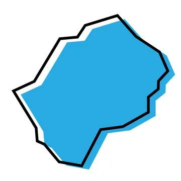 Lesotho simplified vector map Illustrazione stock